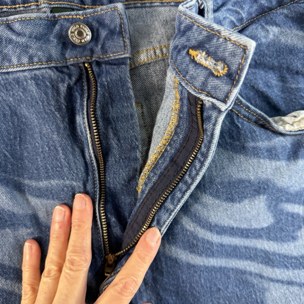 WILD FABLE Plus 18 34 Baggy Blue Jeans Wavy Highest Rise Pants Grunge Boho Punk - Picture 7 of 16